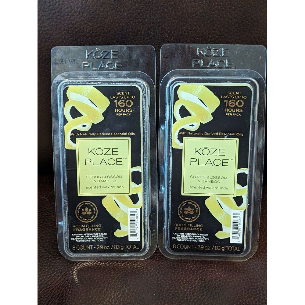 2 Koze Place‎ Citrus Blossom and Bamboo Wax Melts 8 Per Pack Total 16